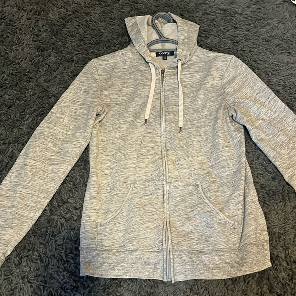 Grey sweater Zip-Up Walmart